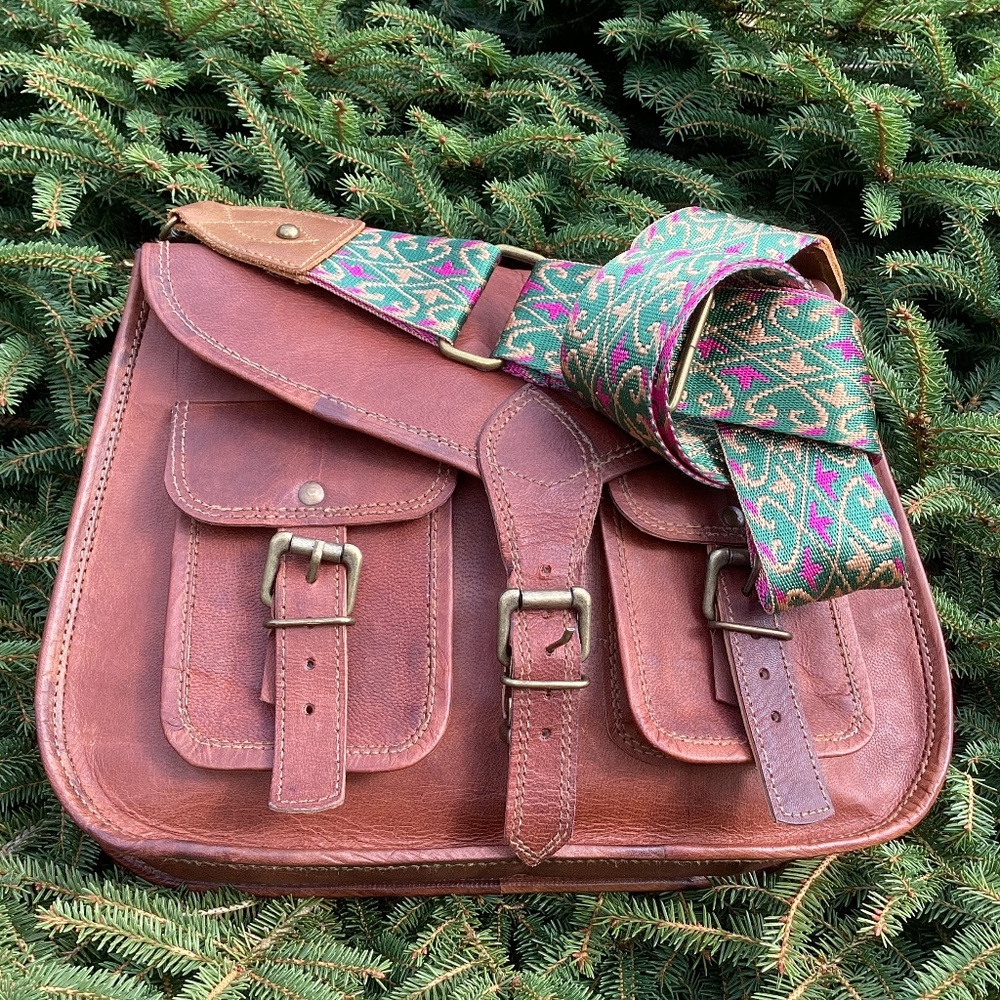 Komals Passion Leather Messenger Crossbody Satchel Handbag